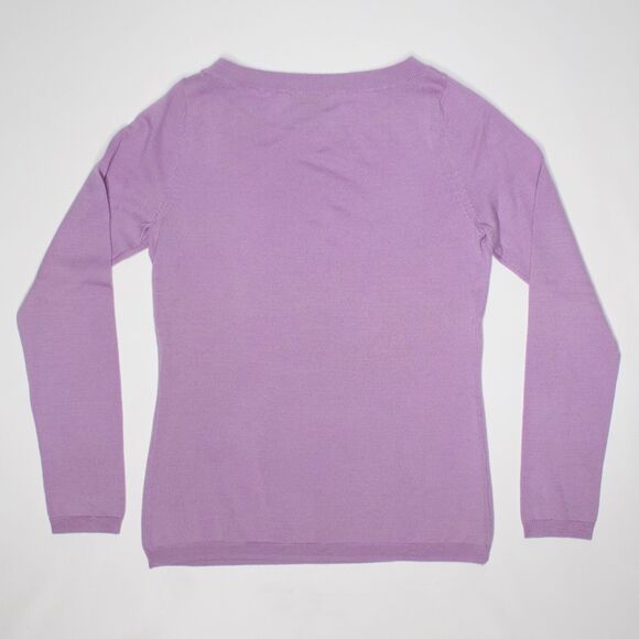 Brooks Brothers 346 Pastel Purple 100% Merino Wool Sweater Women Size S (B6) - Picture 3 of 10